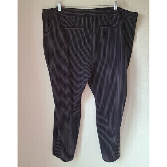 The Limited Straight Pants 24W‎ Career Striped Black White Stretch Dressy 90s - Picture 2 of 9